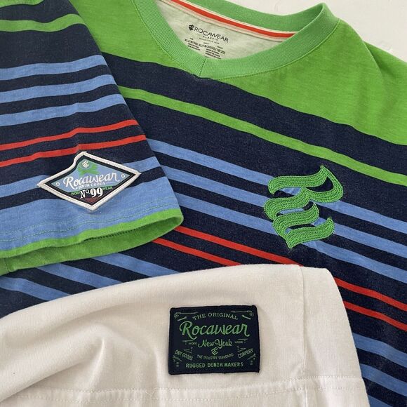 Rocawear Shirt Mens Small Green Size YXL 18/20 V-Neck Pullover Y2K 20"W 27"L - Picture 1 of 8